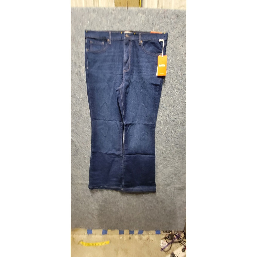 Sofia Women's Jeans Melisa Flare High Rise DK Wash Size 18 NWT